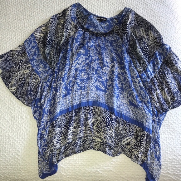 Basil & Maude Flowy 100% Silk Blouse - Picture 3 of 4